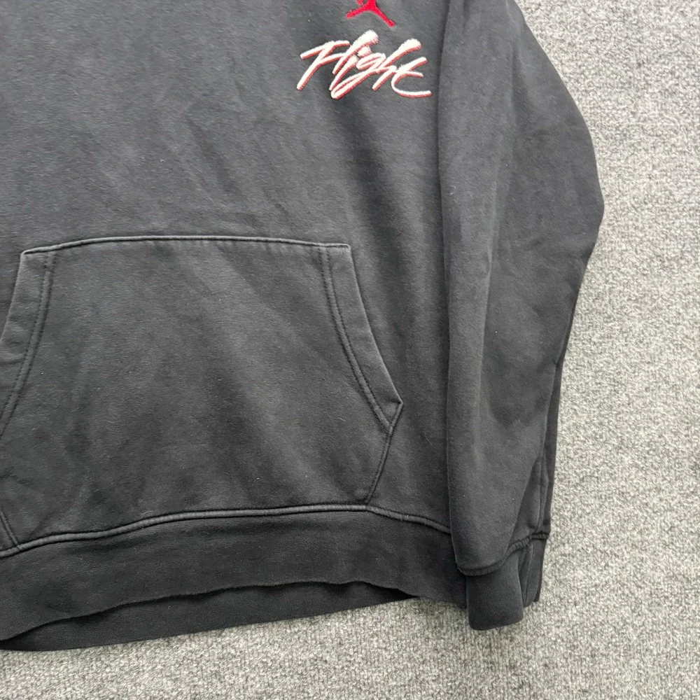 Jordan Flight Hoodie Mens Small Black Long Sleeve‎ Embroidered Fleece Athletic